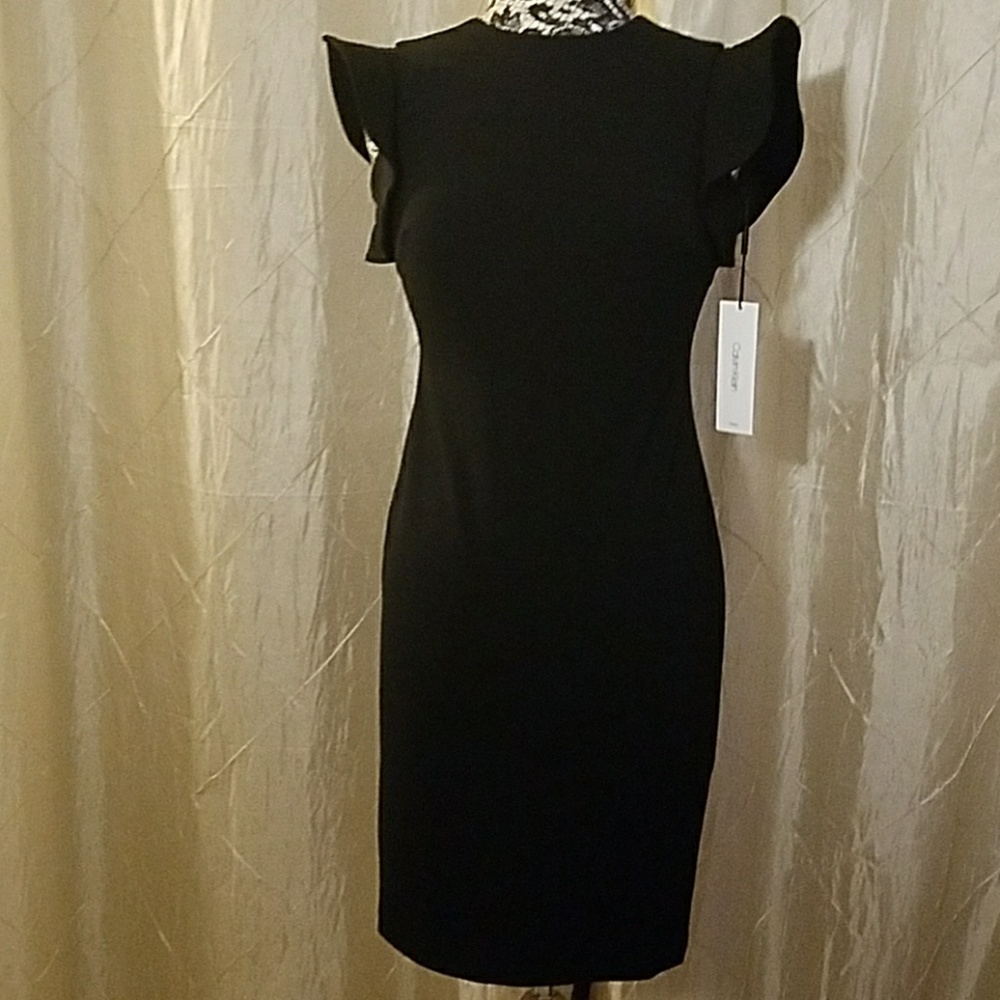 Calvin Klein Black Sleeveless Sheath Dress